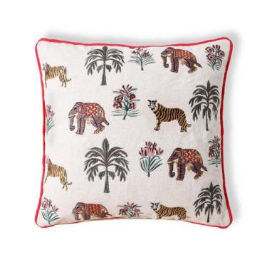 Imagem de Capa de Almofada Bordada Aslan com vivo - Westwing Collection, Colorid