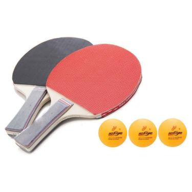Imagem de Kit Ping Pong Tênis De Mesa Raquete E Bolinha