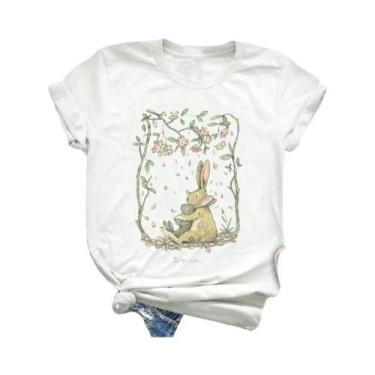 Imagem de Camiseta Feminina Com Estampa Animal, Manga Curta, Moda Fofa, Roupas D