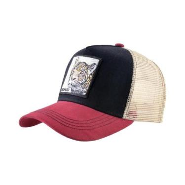 Imagem de Boné Trucker Unissex Ajustável Com Bordado De Animais, Chapéu De Beise