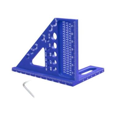 Imagem de Régua Triangular De Plástico Para Marcenaria Com Ângulos Múltiplos E P