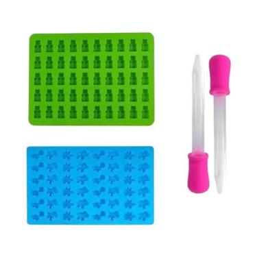 Imagem de Kit De Moldes De Silicone Antiaderente Para Ursinhos De Goma, Chocolat