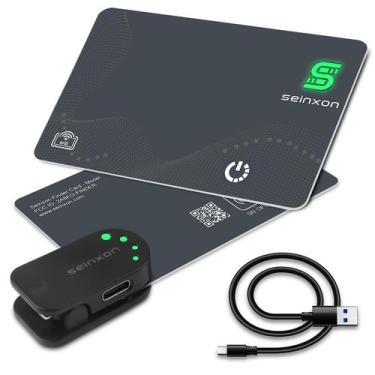 Imagem de Rastreador de carteira SEINXON com bloqueio RFID recarregável IP68