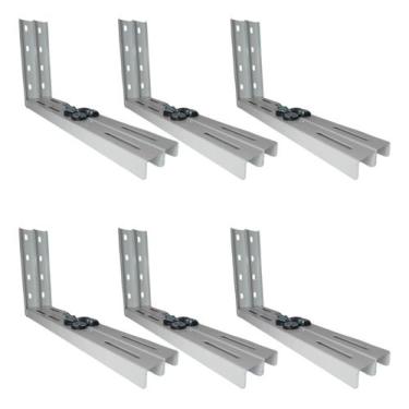 Imagem de Kit 6 Suporte Ar Condicionado Split De 12 A 24000 Btus 50cm - STELL