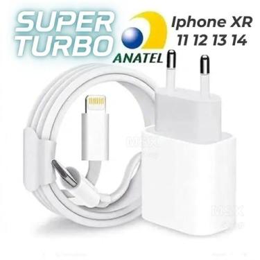 Imagem de Carregador Turbo Completo Tipo C USBC Com Cabo Compatível Modelo Iphon