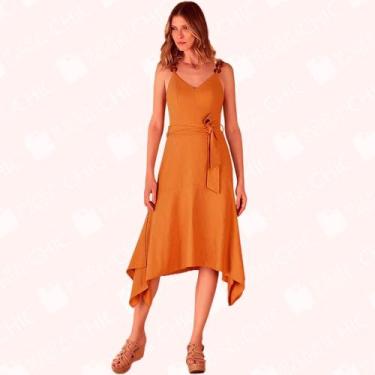 Imagem de Vestido Midi Alça Corrente Acrilico - Moda Casual Chic, 40