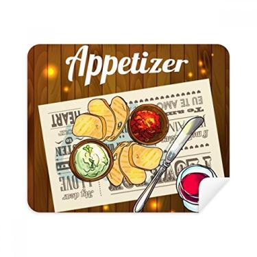 Imagem de Aperitivo fatia de pão pano de limpeza de vinho limpador de tela 2 peças tecido de camurça