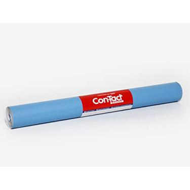 Imagem de Con-Tact Papel Adesivo Cores Foscas, Azul Celeste 45cm x 10m – Rolo Autocolante Multiuso para DIY, Artesanato, Revestimento e Decoração – 6543C