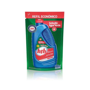 Imagem de Refil Algicida de Choque Solução Água Verde para Piscina hth 900ml