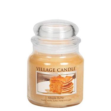 Imagem de Village Candle Pote de boticário de vidro médio com manteiga de bordo, 400 ml, amarelo