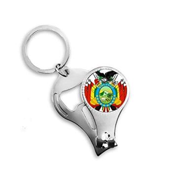 Imagem de Chaveiro Abridor de Garrafas com Emblema Nacional da Bolívia Cortador de Unhas
