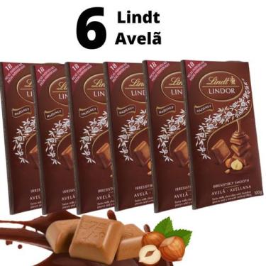 Imagem de 6 Cremosos Chocolates Lindt Lindor Singles Avelã 100G