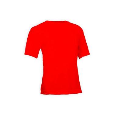 Imagem de Camiseta Lisa Algodão Colorida Juvenil Vermelho Tamanho 14