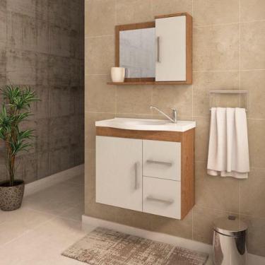 Imagem de Gabinete Para Banheiro Vix 65 Cm Com  Espelho De Banheiro Mgm Móveis A