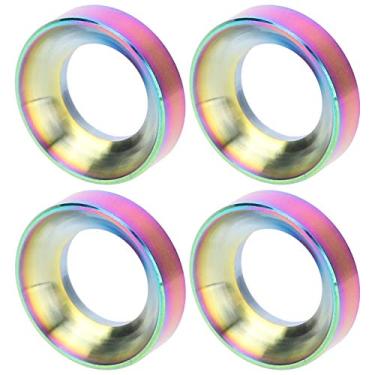 Imagem de Espaçadores de parafuso, arruela de roda livre de liga de titânio para mountain bike, materiais leves, reduzindo as demandas de pilotagem, para ajustar o volante do suporte inferior da bicicleta (colorido)
