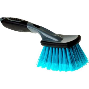 Imagem de Escova Limpeza de Caixa de Rodas Curta Para Carro Moto Caminhão Cerdas Resistentes Detailer