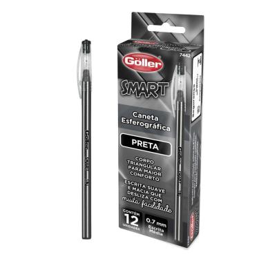 Imagem de Caneta Esferográfica 0.7Mm Preta Smart Caixa Com 12 Peças