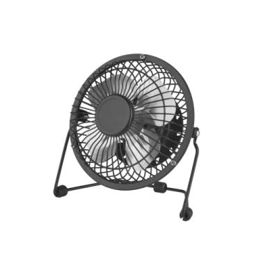 Imagem de Air Choice Ventilador USB portátil, mini ventilador preto de 10 cm para mesa, casa, escritório com cabo USB de 1,4 m, baixo ruído, ângulo oscilante de 360°, ventilador portátil pequeno para casa, escritório, viagem, portátil