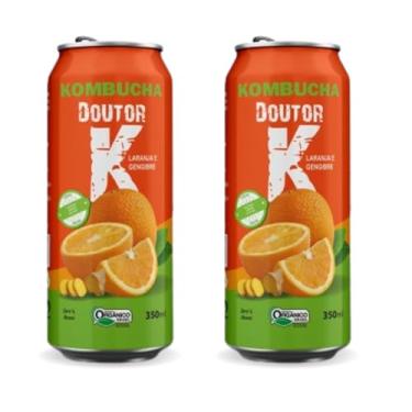 Imagem de 2x Kombucha Laranja e Gengibre 350ml Doutor K