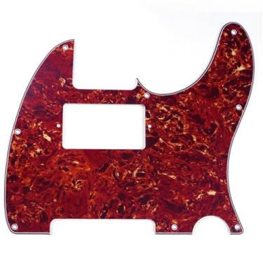 Imagem de Musiclily 8 Furos Escudo Humbucker Tele HH Pickguard para Guitarra Fender EUA/Mexicana Made Telecaster Standard Estilo Moderno, 4 Camadas Tortoise Shell