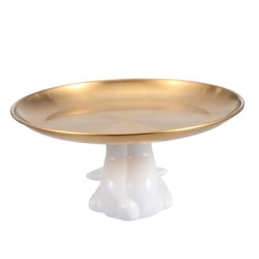 Imagem de Bandeja de coelho Armazenamento de coelhinho da Páscoa Cermaic Bunny Cake Holder Jar Bolo Display Prateleira Sobremesa Bandeja de servidor de alimentos Prato de bife Suporte de anel de cerâmica Suport