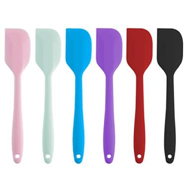 Imagem de Conjunto de espátulas de silicone de 21,5 cm, espátula de borracha pequena, de silicone, resistente ao calor, antiaderente, flexível para assar, cozinhar e misturar