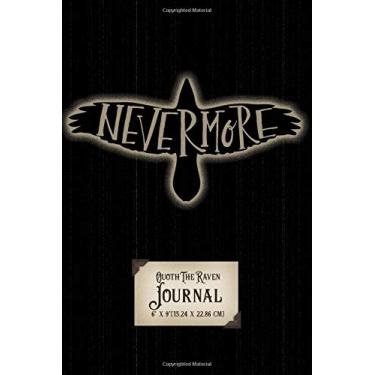 Imagem de Quoth The Raven Nevermore Journal 6" x 9"(15.24 x 22.86 cm): Edgar Allan Poe Journal Diary 100 sheets/200 blank lined pages