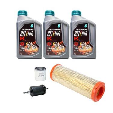 Imagem de Kit Troca de Óleo Fiat Doblo Até 2006 1.3 Selenia K 15W40 - PETRONAS