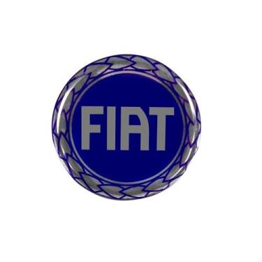 Imagem de Jogo de emblemas para calota resinado azul fiat 48mm - EMBLEMAX/MARCON