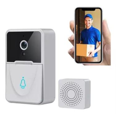 Imagem de Campainha sem fio com visao noturna Camera Wifi vídeo porteiro Intelig