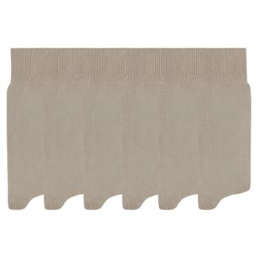 Imagem de Kit 6 Pares De Meia Social Mash Poliamida Longa Canelada, Caqui, Único