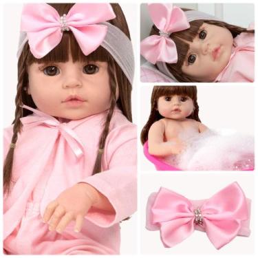 Imagem de Bebe Estilo Reborn Realista Linda Corpo de Vinil Menina - Cegonha Rebo