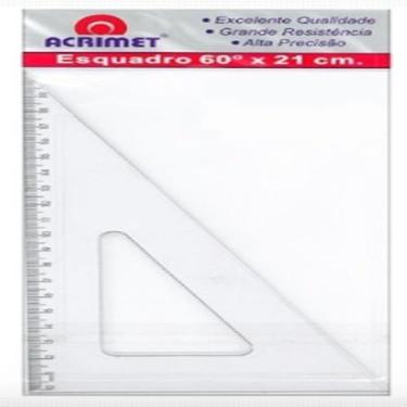 Imagem de Esquadro escolar acrimet 30 x 60 21 cm 531, 3