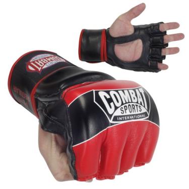 Imagem de Luvas de luta estilo profissional de esportes de combate MMA, juvenil médio, vermelho