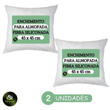 Imagem de Kit 2 Almofadas Refil Enchimento Recheio De bambu 45x45cm - eco