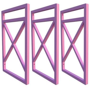 Imagem de Suporte De Prateleira Estilo Industrial Kit Três Peças 20x37 - Ômega S
