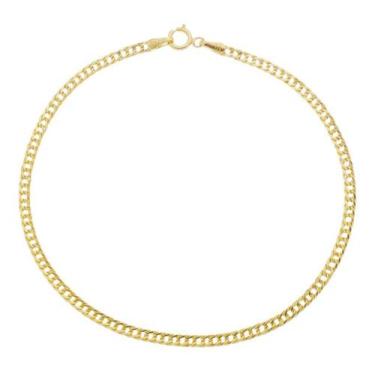Imagem de Pulseira Unissex Grumet Duplo Ouro 18k 750 - ThiLe Jóias, 20.5 cm