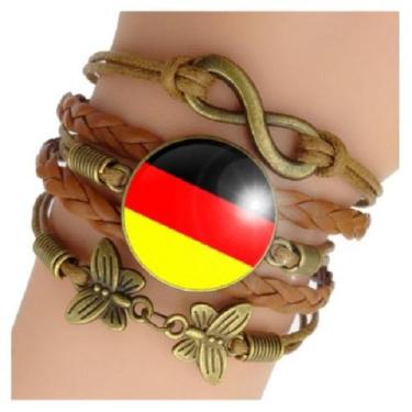 Imagem de Pulseira Feminina Bandeira da Alemanha Ajustável - RECANTOASTRALSITE