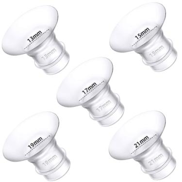 Imagem de Trymall Inserções de Flange 13/15/17/19/21Mm para Medela, Spectra 24Mm Shields/Flanges, Compatível com Tsrete, Cppslee, Momcozy S9/S9Pro/S12/S12Pro Bomba Tira Leite Vestível, Reduz O Túnel de Mamilo de 24Mm Até 5 Unidades