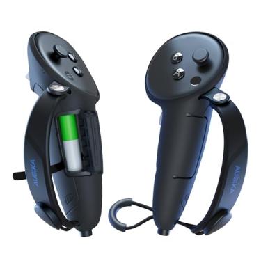 Imagem de Aubika Upgraded Controller Grips Cover for Meta/Oculus Quest 3S/Quest 3 Accessories, Silicone Controllers Protector Cover with Battery Opening, Adjustable for Different-Sized Hands