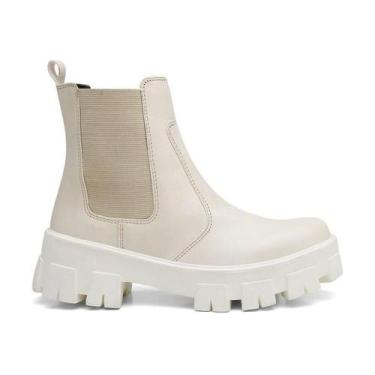 Imagem de Bota Chelsea Feminina Couro Tratorada Com Elástico - E-Commerce Franca