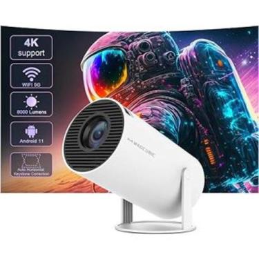 Imagem de Projetor Hy300 Wifi Hd 200ansi Android 11.0 Smart Br Cor Branco É SMAR