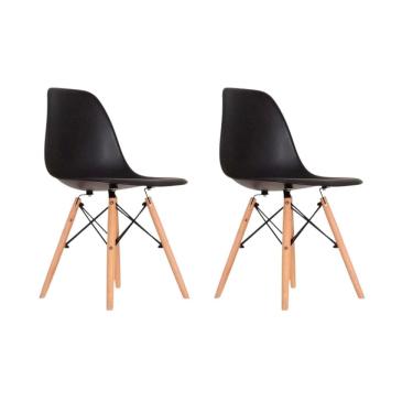 Imagem de Conjunto 2 Cadeiras Eames Eiffel Dkr Preto