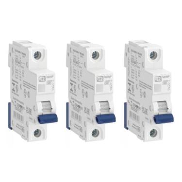 Imagem de Kit 3 unidades - weg disjuntor monopolar 63a curva c c63 mini din 5ka 