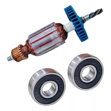 Imagem de Induzido + Rolamento P/ Furadeira Makita Hp1630/1631 - 110v - Bolte