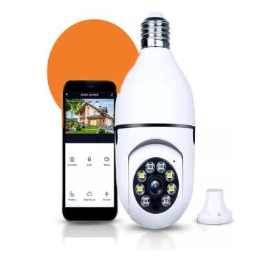 Imagem de Camera Ip Lâmpada Espiã 360 Wifi Alarme E Sensor De Presença CMRIP0 - 