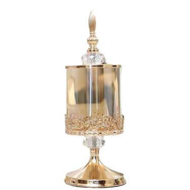 Imagem de Natudeco Pote de cristal para doces estilo europeu pote de armazenamento de vidro cristal latas de biscoito com tampas açucareiro para mesa de café cozinha bancada