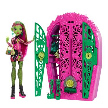 Imagem de Conjunto de bonecas e acessórios Monster High Skulltimate Secrets, Garden Mysteries Venus McFlytrap com armário Reveal e mais de 19 surpresas para fes