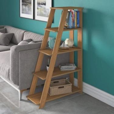 Imagem de Estante Escada Multiuso para Livros 5 Prateleiras 134cmx82cm