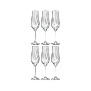 Imagem de Conjunto de Taças para Champanhe Bohemia Tulipa Optic em Cristal 170ml - 6 Peças
